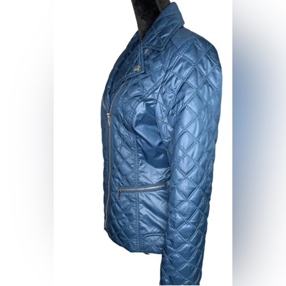 Laundry by Shelli Segal , Sapphire Blue, Quilted, Puffer Jacket: Size Small - Picture 4 of 10